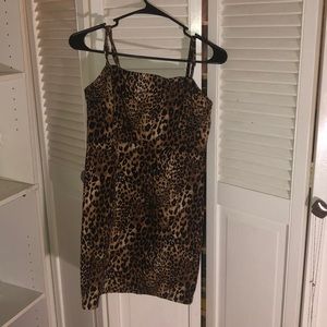 leopard mini dress